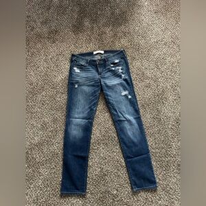 Abercrombie & Fitch Dark Blue Distressed Jeans